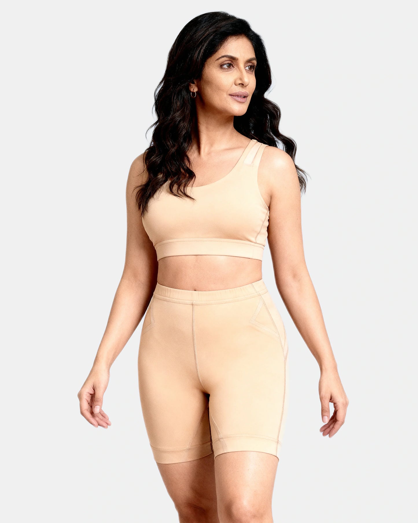 mesh sculpting high waist short Sand — Wear Rose