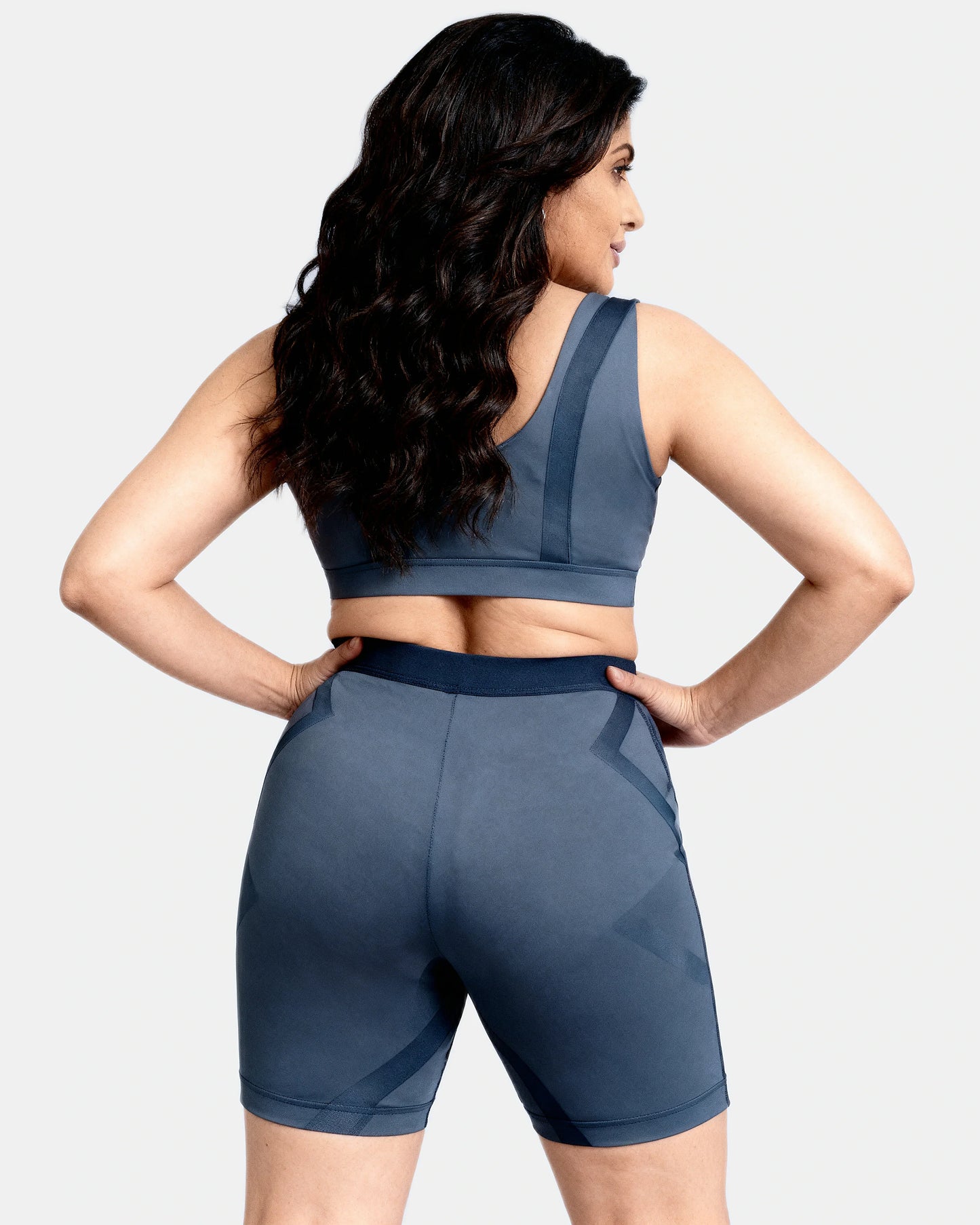 mesh sculpting high waist short Slate — Wear Rose