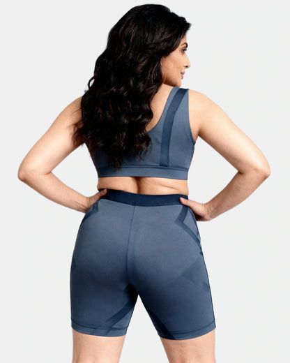 mesh sculpting high waist short Slate — Wear Rose