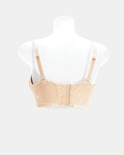 seamless strapless front closure bra Beige — Wear Rose