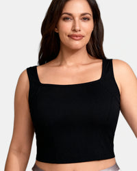Square Neck Ribbed Tank