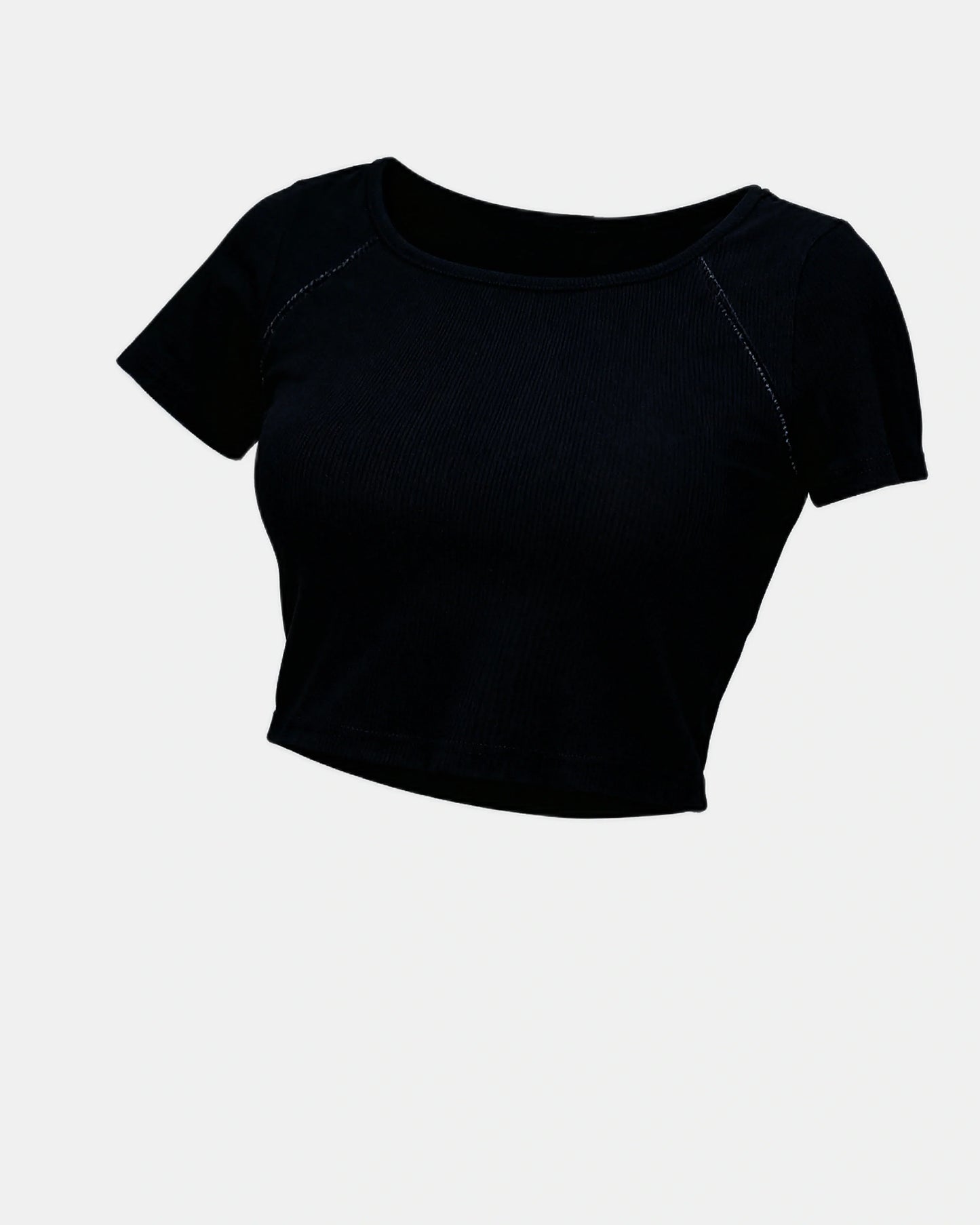 square neck ribbed tank Black — Wear Rose