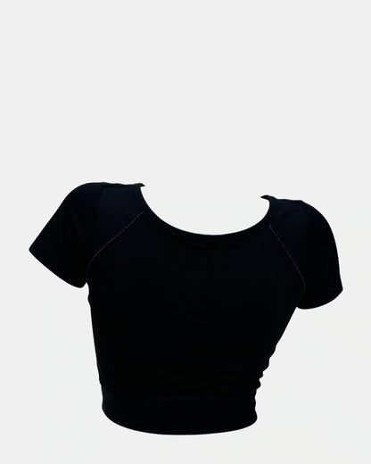 square neck ribbed tank Black — Wear Rose