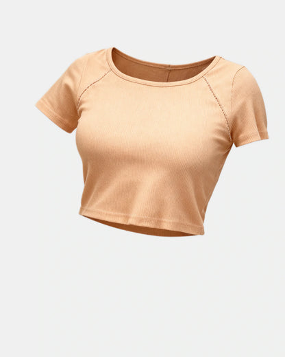 square neck ribbed tank Nude — Wear Rose