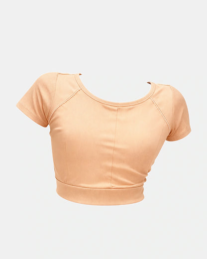 square neck ribbed tank Nude — Wear Rose