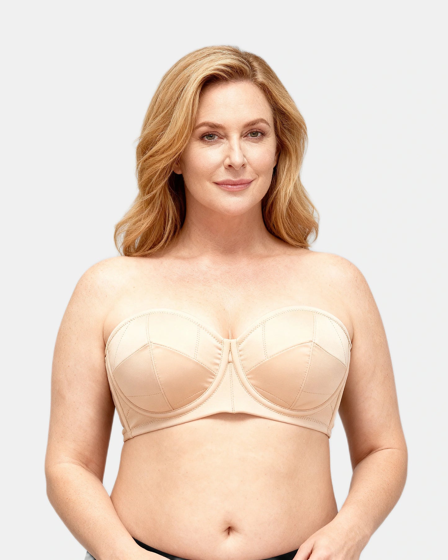 strapless wrap bra Beige — Wear Rose