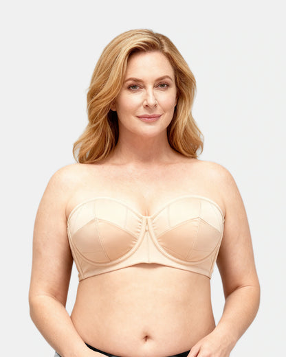 strapless wrap bra Beige — Wear Rose