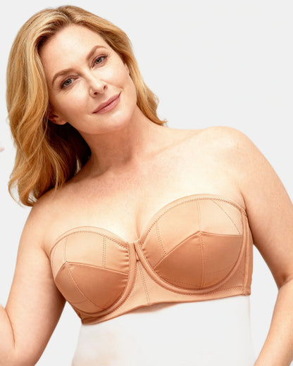 strapless wrap bra Nude — Wear Rose