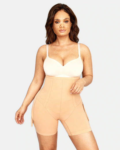 ultra high waisted bbl shorts Nude — Wear Rose