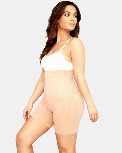 ultra high waisted bbl shorts Nude — Wear Rose