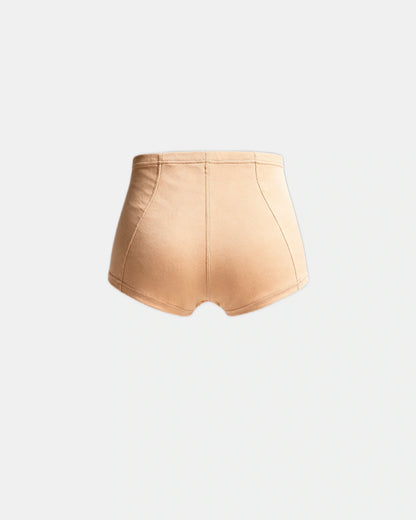 ultra high waisted bbl shorts Nude — Wear Rose