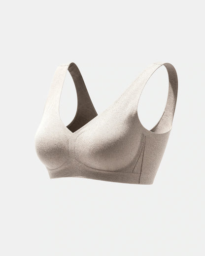 v neck wireless support bra Moon Grey — Wear Rose