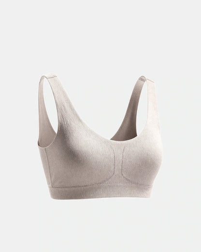 v neck wireless support bra Moon Grey — Wear Rose