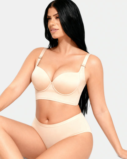 wide band shaping bra Beige — Wear Rose