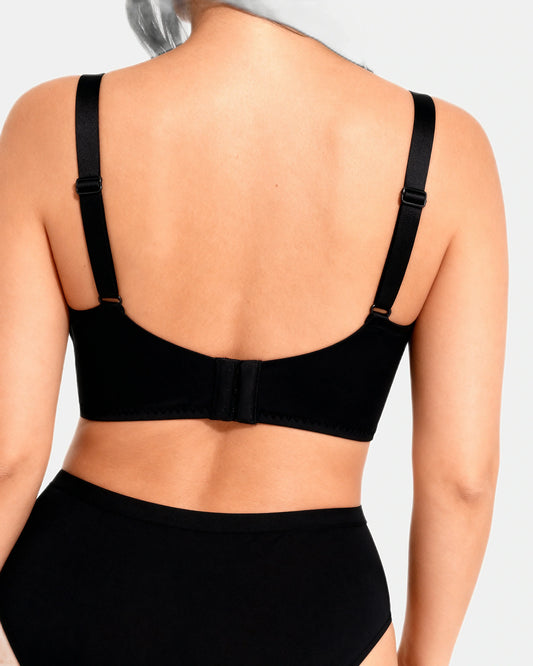 women's shaping wide-band full coverage bra Black — Wear Rose