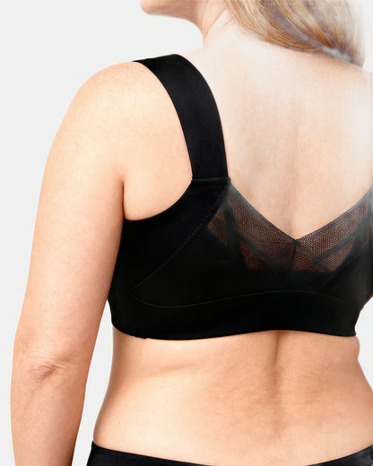 wireless comfort vest bra Black — Wear Rose