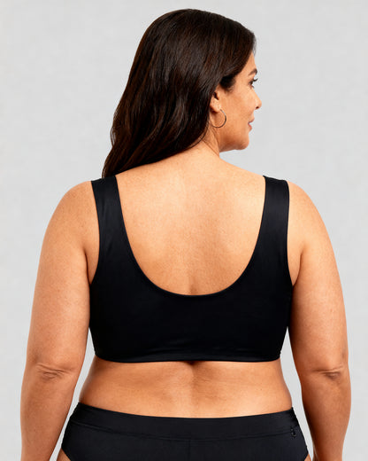 lace wireless fixed cup push up bra Black — Wear Rose