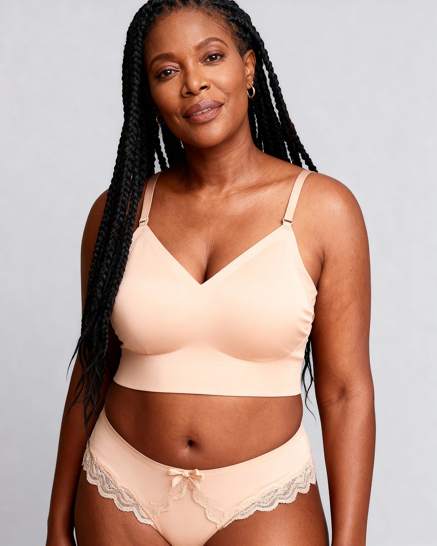 u-back bra girl small chest up Beige — Wear Rose