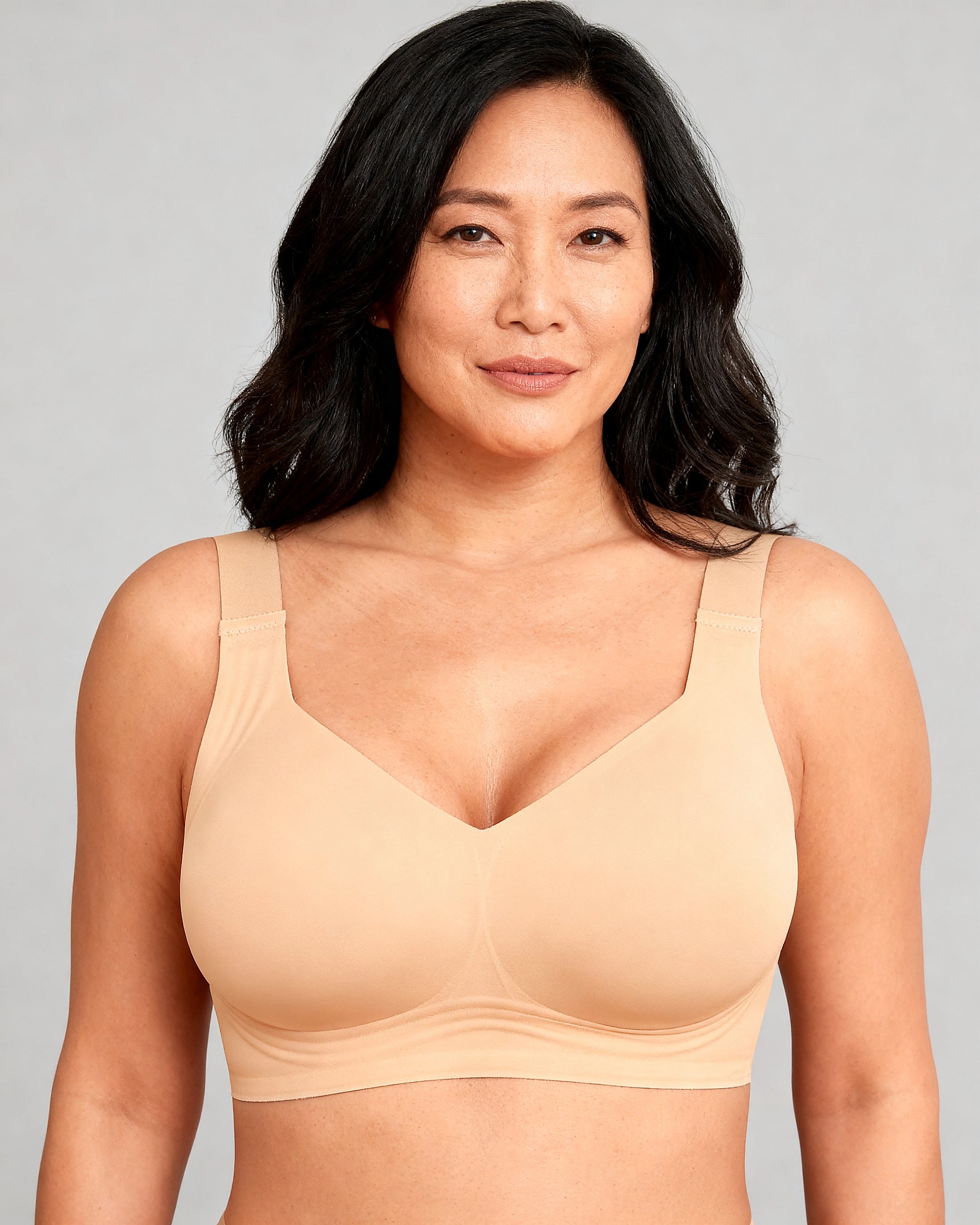 wireless bra full coverage wireless daily bra comfortable wireless Beige — Wear Rose