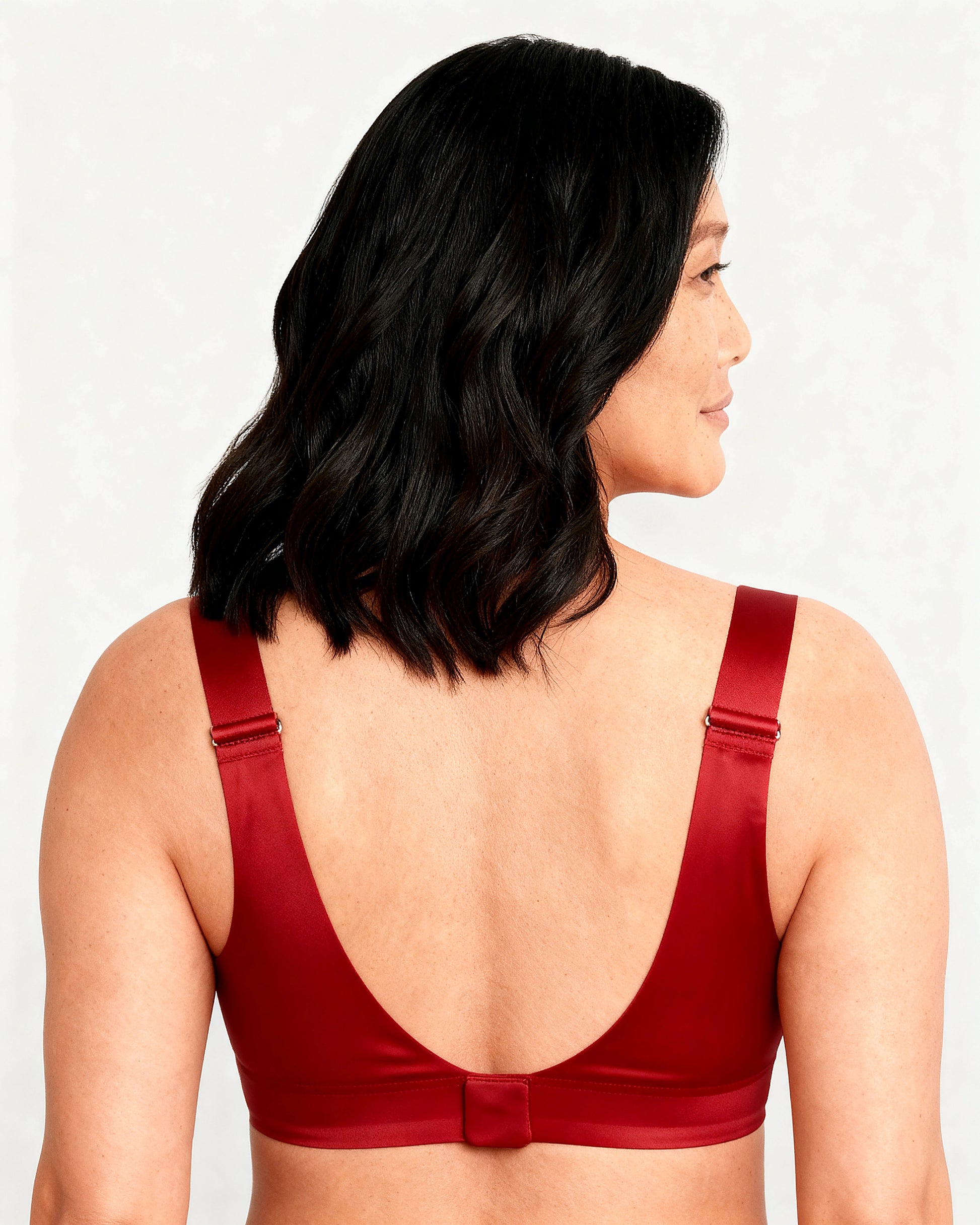 wireless bra full coverage wireless daily bra comfortable wireless Red — Wear Rose