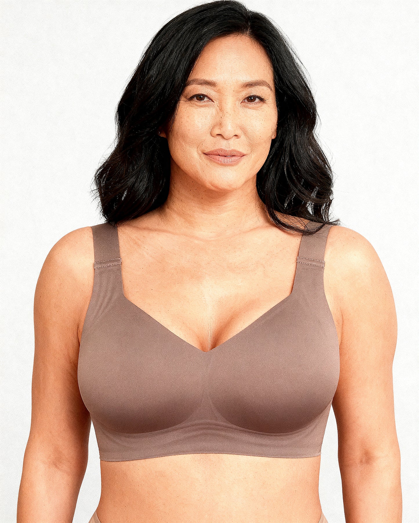 wireless bra full coverage wireless daily bra comfortable wireless Taupe — Wear Rose