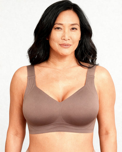 wireless bra full coverage wireless daily bra comfortable wireless Taupe — Wear Rose