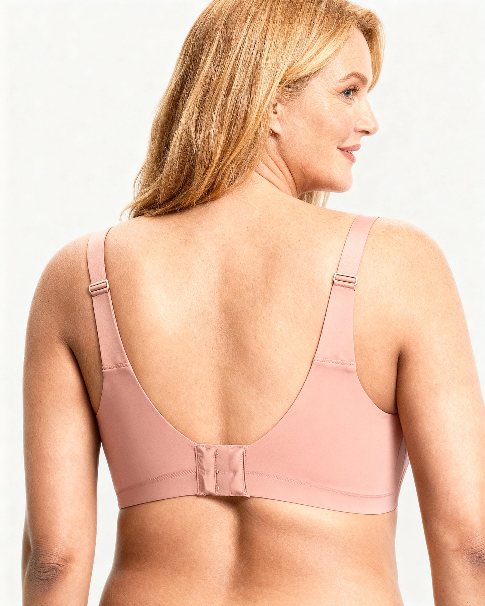solid color portable home bra Pink — Wear Rose