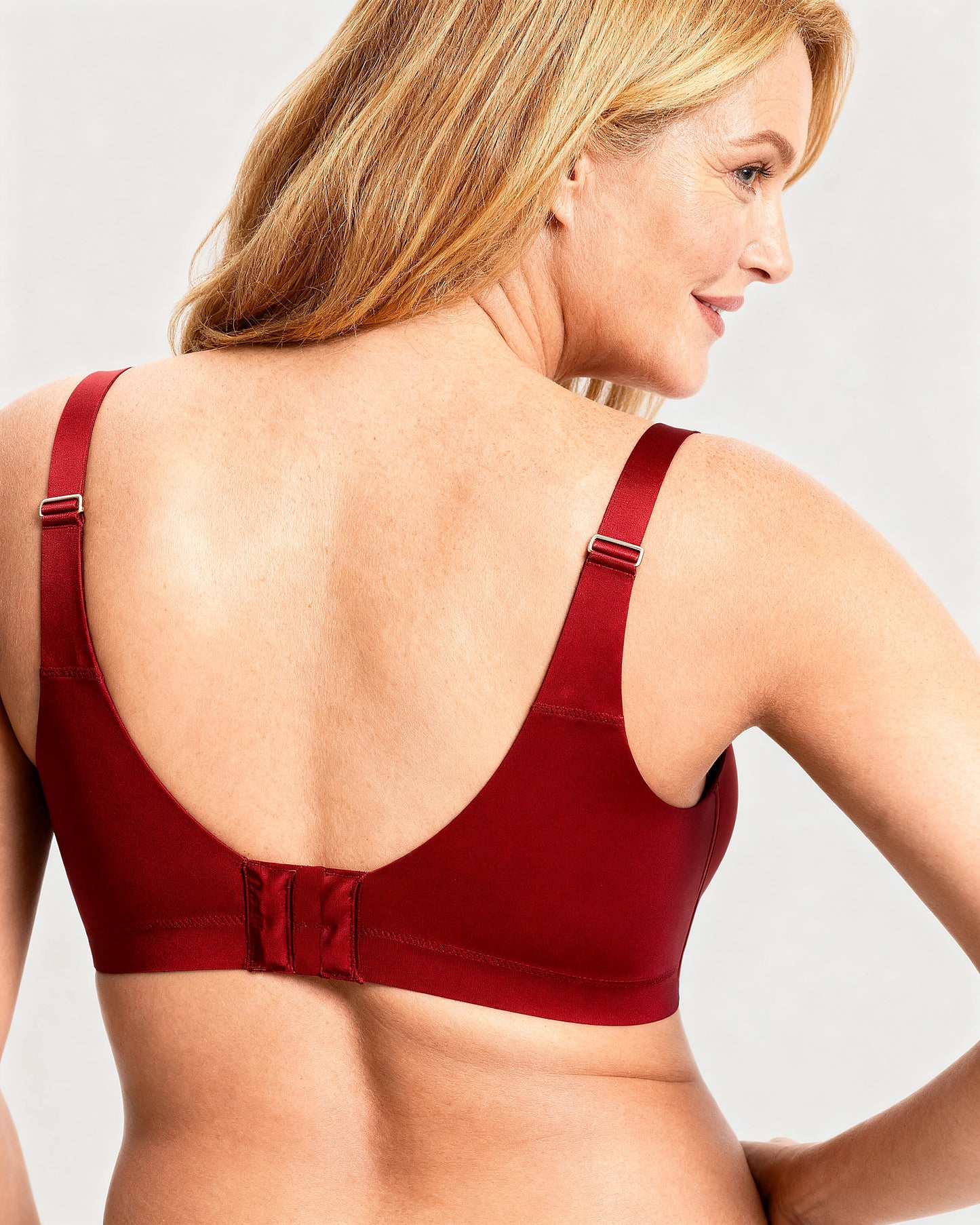solid color portable home bra Red — Wear Rose