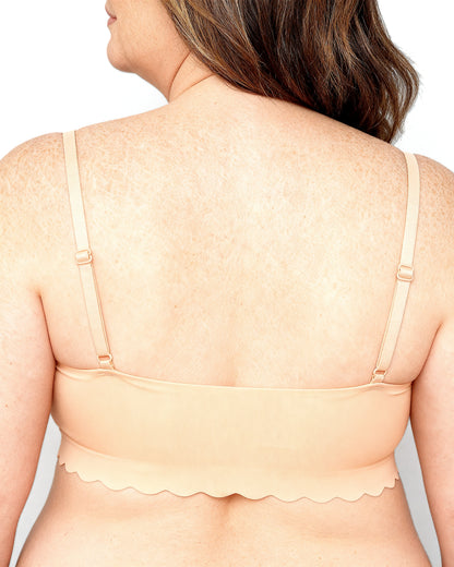 women's wireless seamless ice silk bralette Apricot — Wear Rose