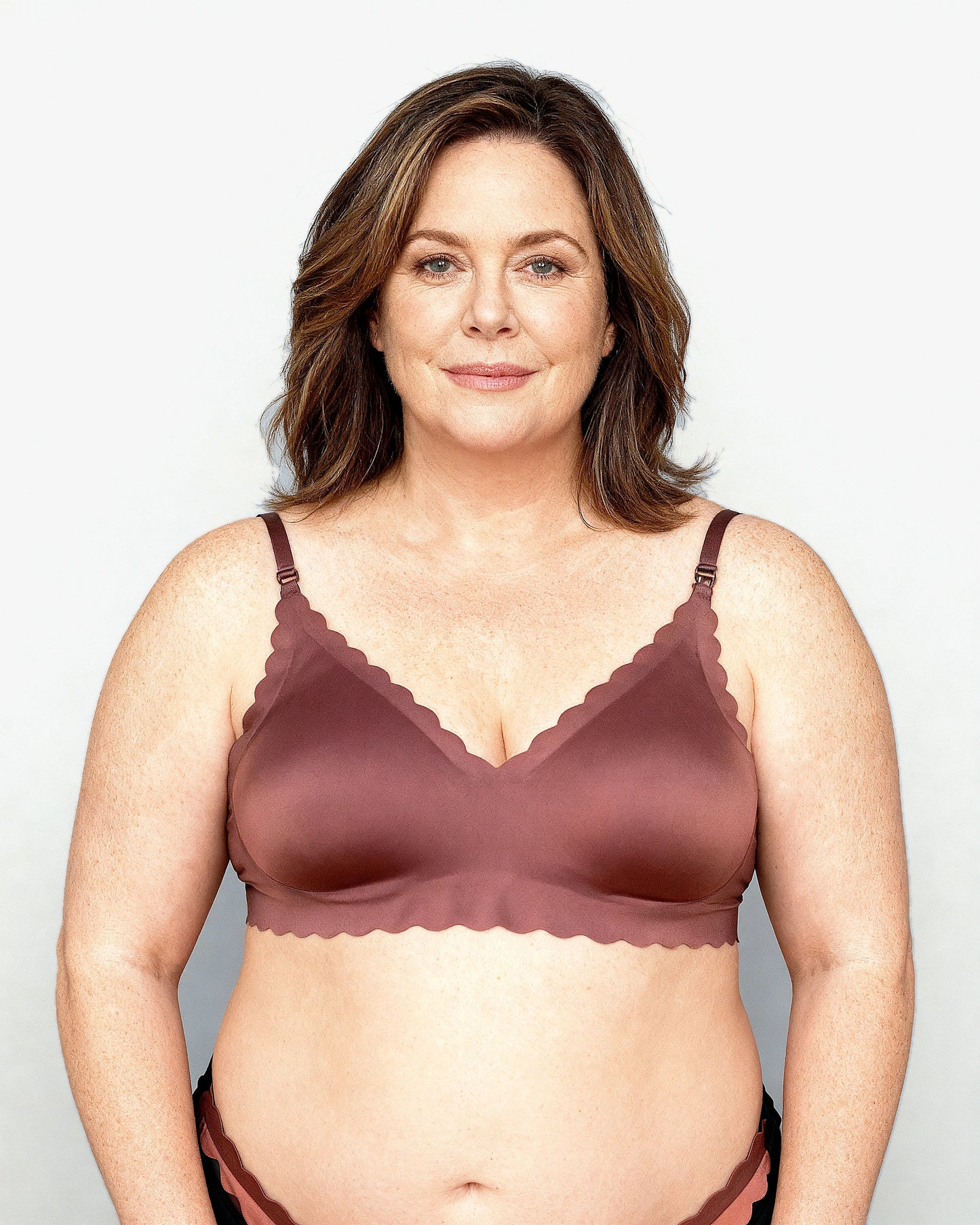 women's wireless seamless ice silk bralette Dark Mauve — Wear Rose
