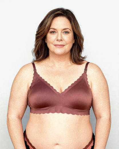 women's wireless seamless ice silk bralette Dark Mauve — Wear Rose