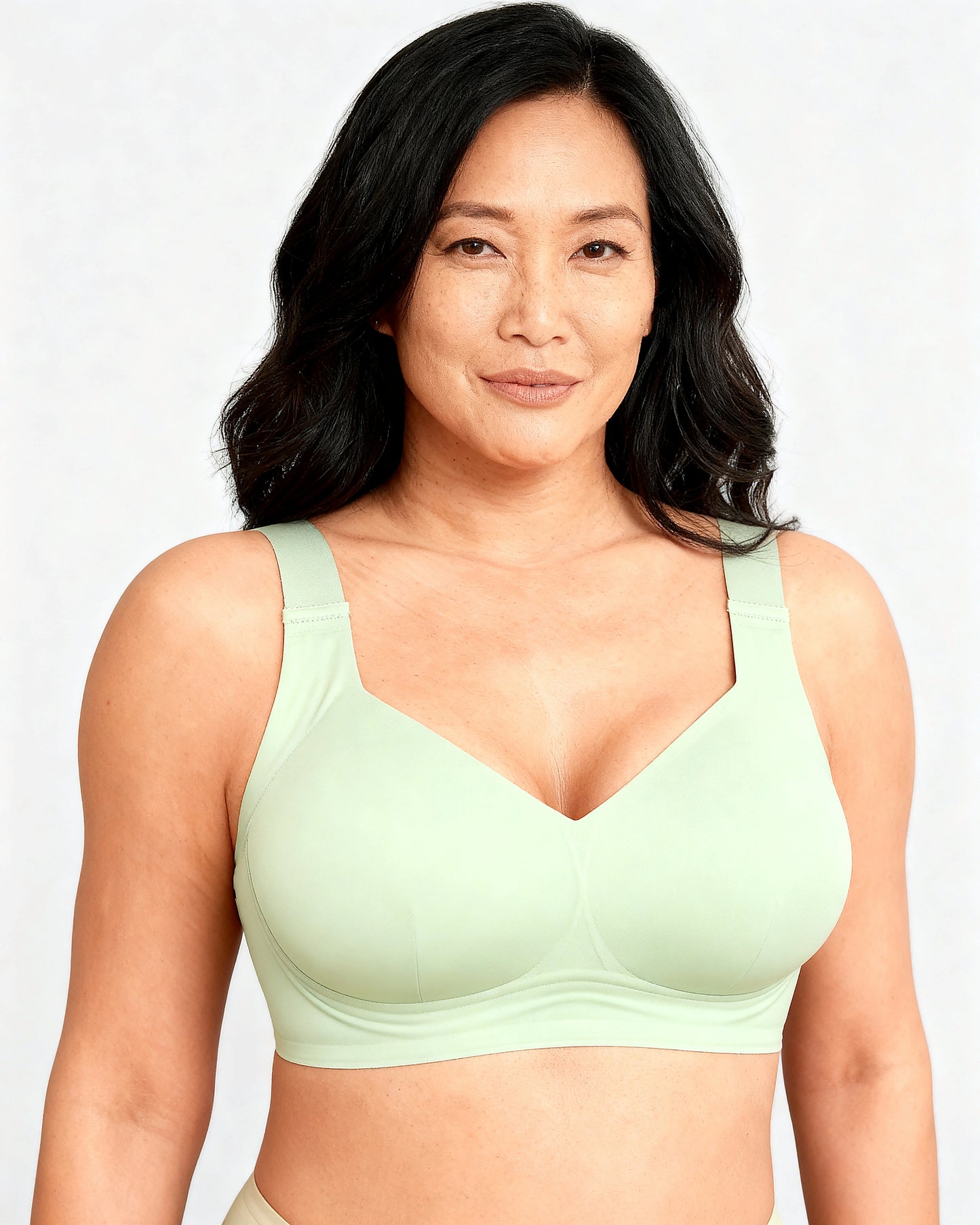women's wireless seamless full coverage t-shirt bra Green — Wear Rose