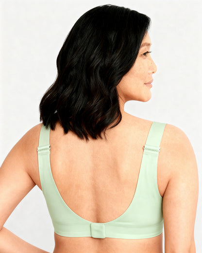 women's wireless seamless full coverage t-shirt bra Green — Wear Rose