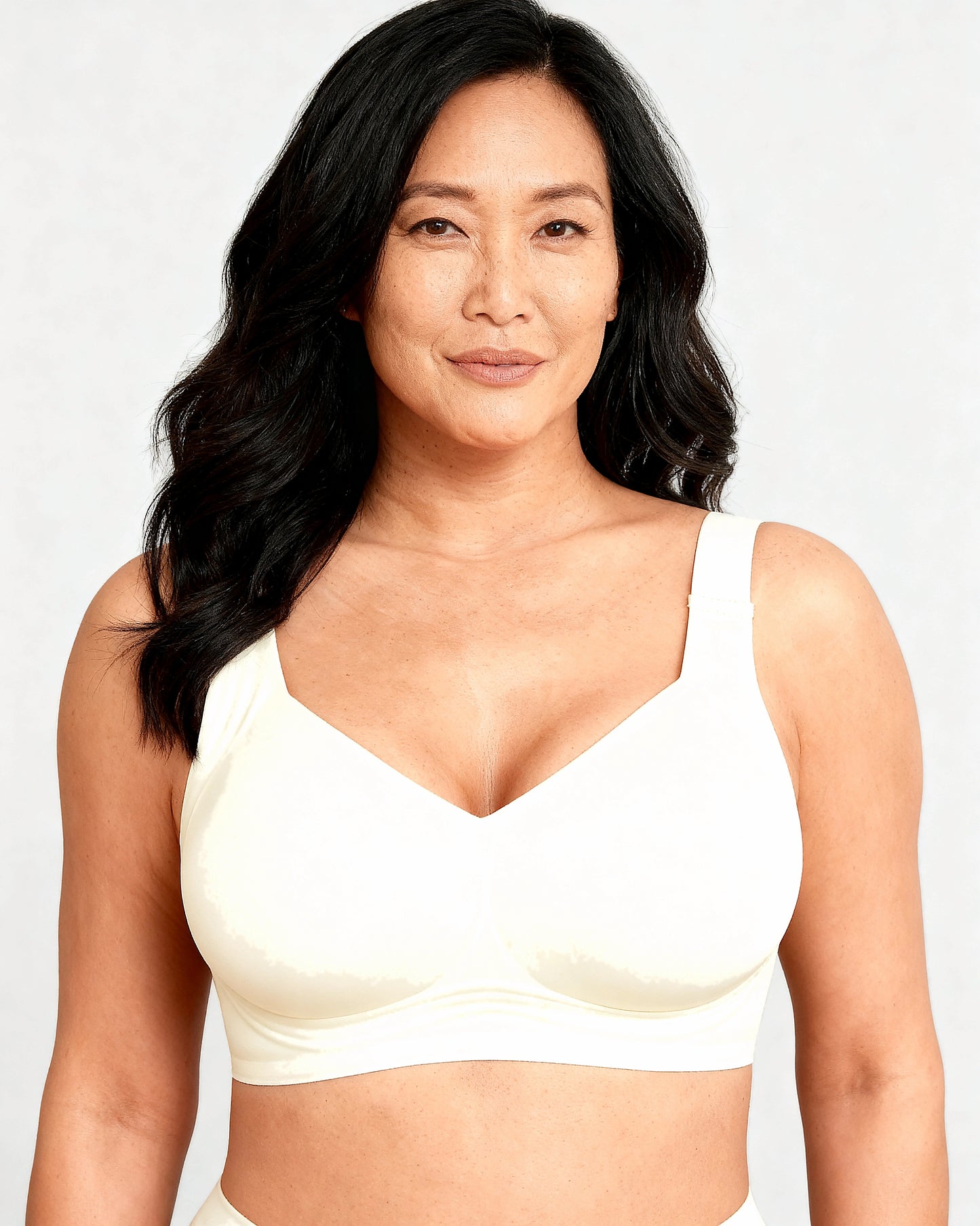 women's wireless seamless full coverage t-shirt bra Ivory — Wear Rose
