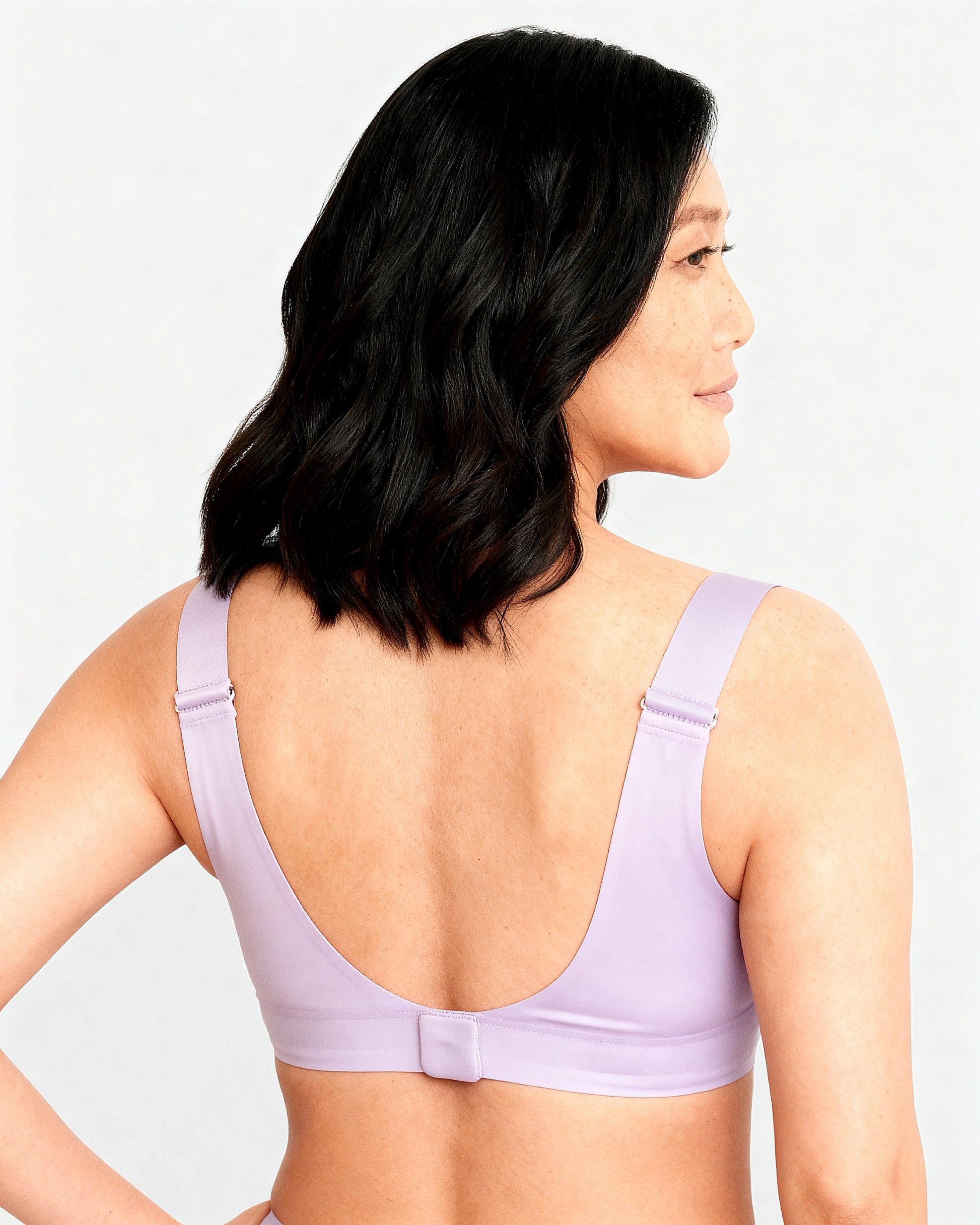 women's wireless seamless full coverage t-shirt bra Lavender — Wear Rose