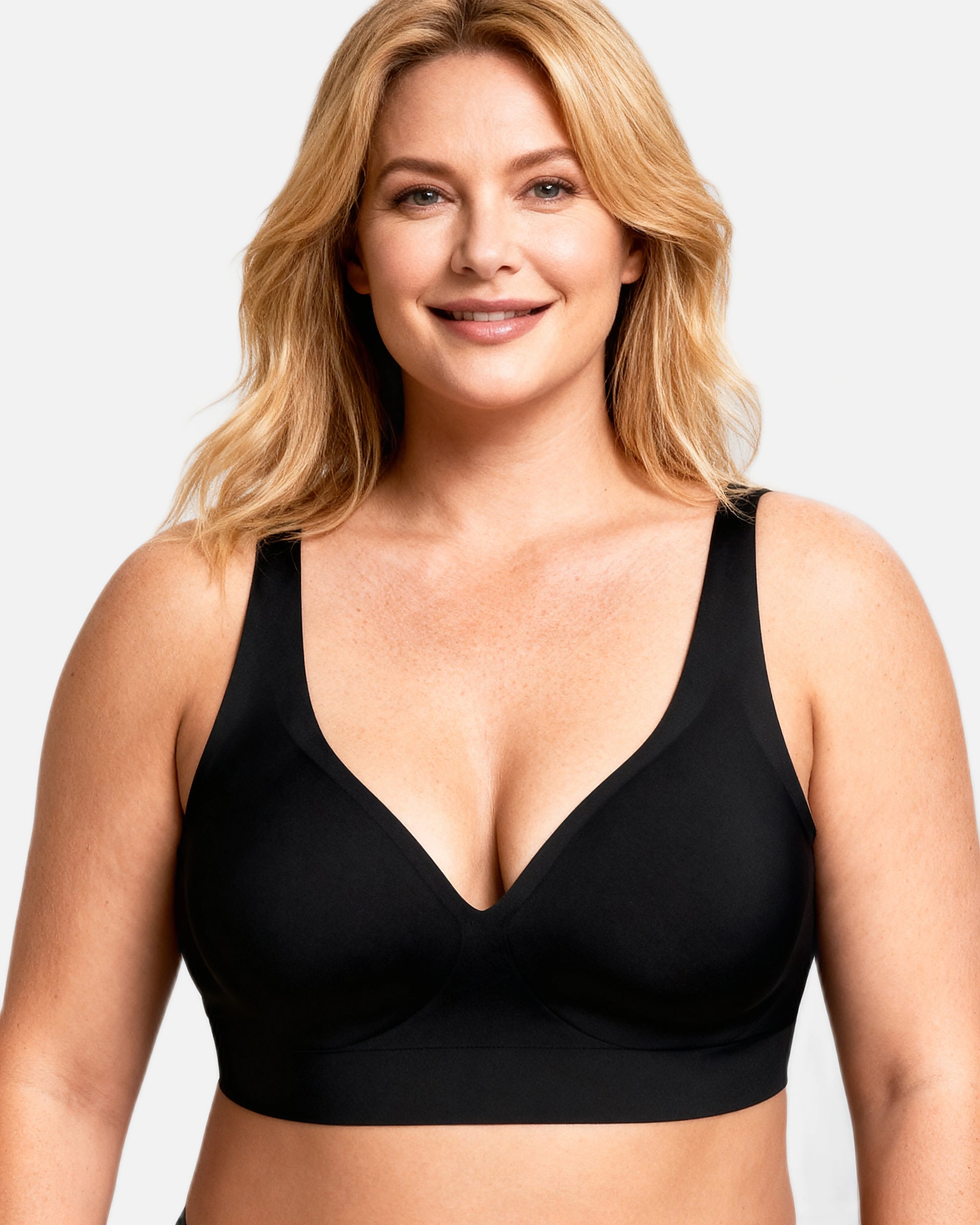 women's wireless seamless t-shirt bra Black — Wear Rose
