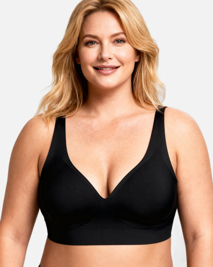 women's wireless seamless t-shirt bra Black — Wear Rose