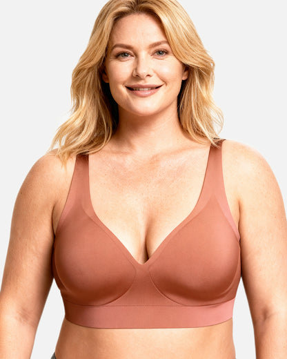 women's wireless seamless t-shirt bra Coffee — Wear Rose