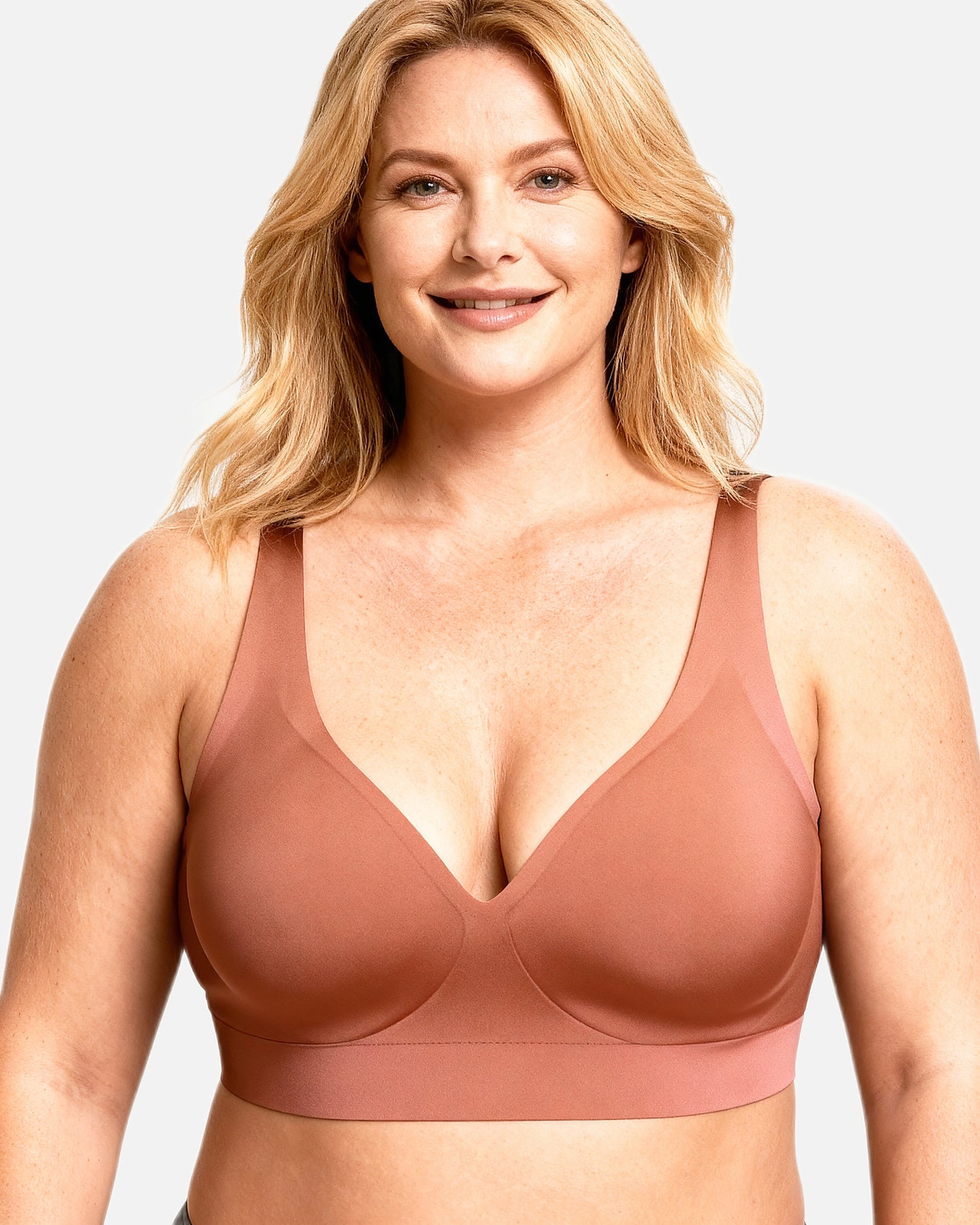 women's wireless seamless t-shirt bra Coffee — Wear Rose