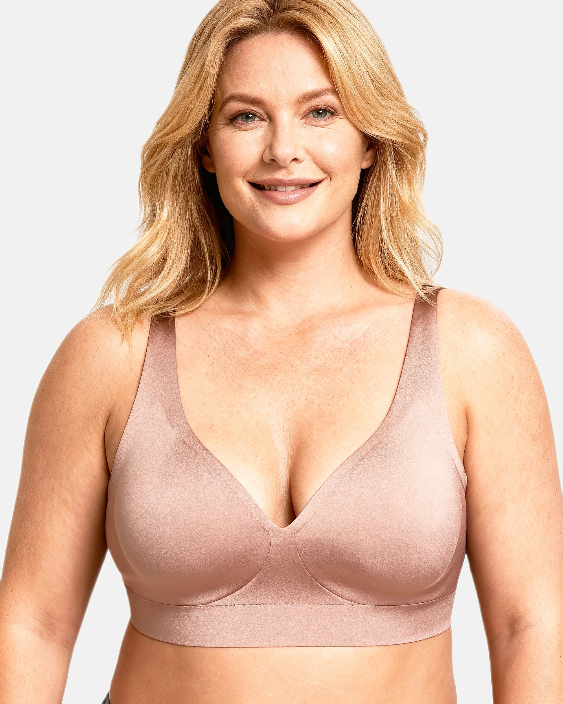 women's wireless seamless t-shirt bra Mauve — Wear Rose