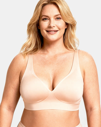women's wireless seamless t-shirt bra Nude — Wear Rose