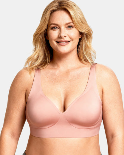 women's wireless seamless t-shirt bra Pink — Wear Rose