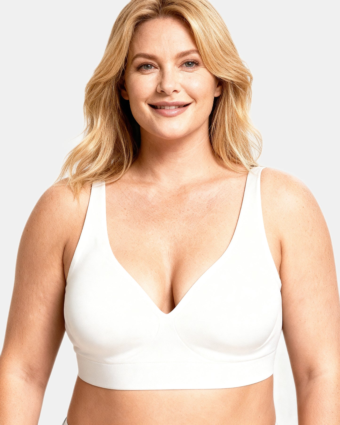 women's wireless seamless t-shirt bra White — Wear Rose