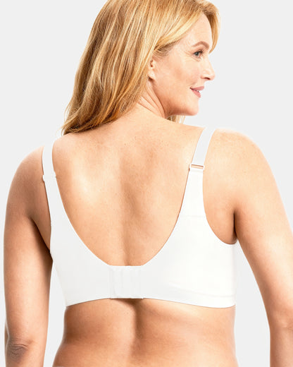 women's wireless seamless t-shirt bra White — Wear Rose